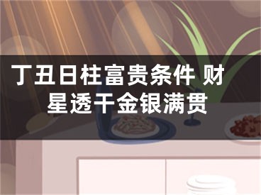 丁丑日柱富贵条件 财星透干金银满贯