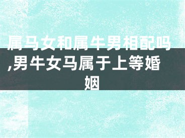 属马女和属牛男相配吗,男牛女马属于上等婚姻