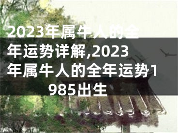 2023年属牛人的全年运势详解,2023年属牛人的全年运势1985出生