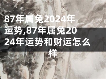 87年属兔2024年运势,87年属兔2024年运势和财运怎么样