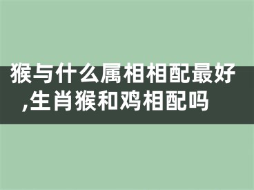 猴与什么属相相配最好,生肖猴和鸡相配吗