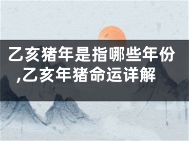 乙亥猪年是指哪些年份,乙亥年猪命运详解