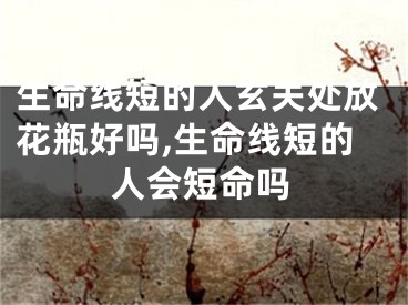 生命线短的人玄关处放花瓶好吗,生命线短的人会短命吗