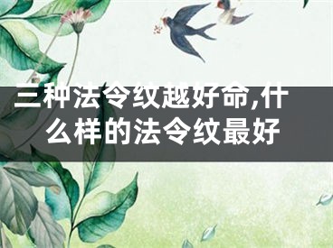 三种法令纹越好命,什么样的法令纹最好