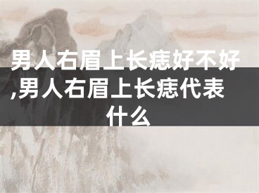 男人右眉上长痣好不好,男人右眉上长痣代表什么