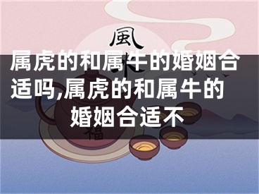 属虎的和属牛的婚姻合适吗,属虎的和属牛的婚姻合适不