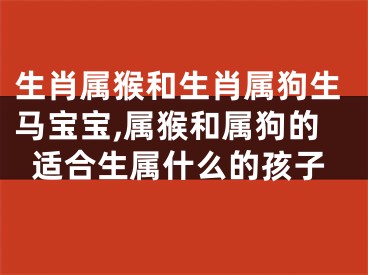 生肖属猴和生肖属狗生马宝宝,属猴和属狗的适合生属什么的孩子