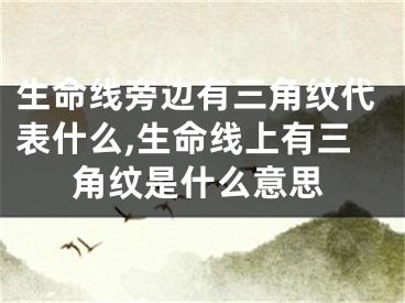 生命线旁边有三角纹代表什么,生命线上有三角纹是什么意思