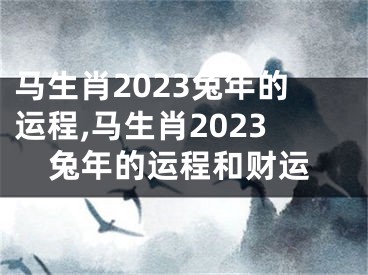 马生肖2023兔年的运程,马生肖2023兔年的运程和财运