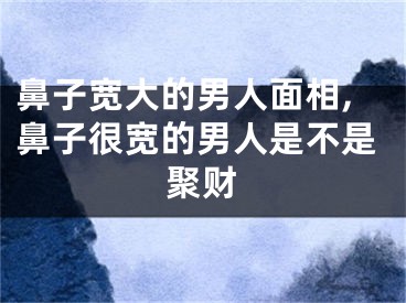 鼻子宽大的男人面相,鼻子很宽的男人是不是聚财