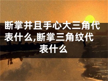 断掌并且手心大三角代表什么,断掌三角纹代表什么