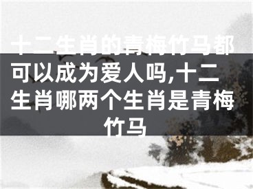 十二生肖的青梅竹马都可以成为爱人吗,十二生肖哪两个生肖是青梅竹马