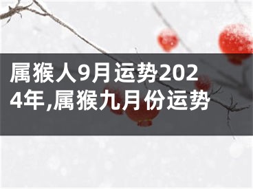 属猴人9月运势2024年,属猴九月份运势