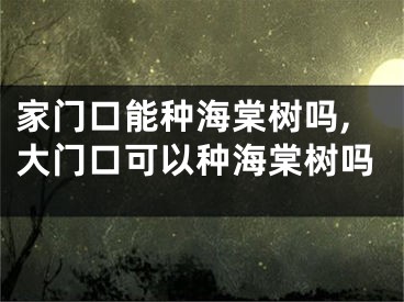 家门口能种海棠树吗,大门口可以种海棠树吗