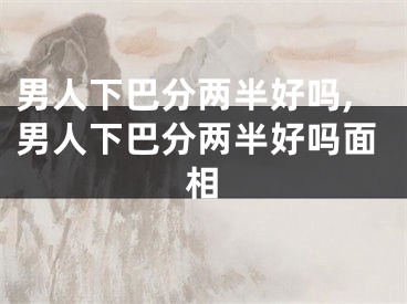 男人下巴分两半好吗,男人下巴分两半好吗面相