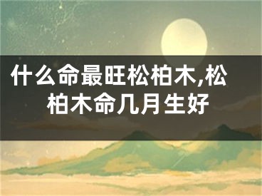 什么命最旺松柏木,松柏木命几月生好