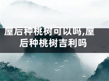 屋后种桃树可以吗,屋后种桃树吉利吗