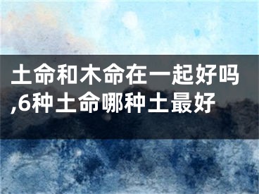 土命和木命在一起好吗,6种土命哪种土最好