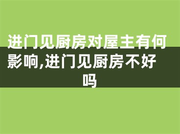 进门见厨房对屋主有何影响,进门见厨房不好吗