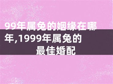 99年属兔的姻缘在哪年,1999年属兔的最佳婚配