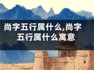 尚字五行属什么,尚字五行属什么寓意