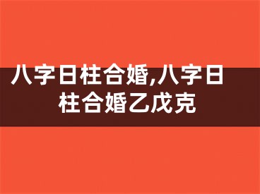 八字日柱合婚,八字日柱合婚乙戊克