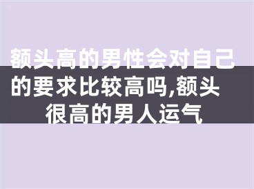 额头高的男性会对自己的要求比较高吗,额头很高的男人运气