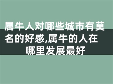 属牛人对哪些城市有莫名的好感,属牛的人在哪里发展最好