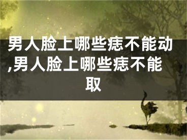 男人脸上哪些痣不能动,男人脸上哪些痣不能取