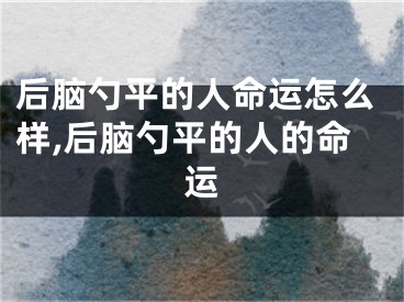 后脑勺平的人命运怎么样,后脑勺平的人的命运