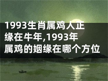 1993生肖属鸡人正缘在牛年,1993年属鸡的姻缘在哪个方位