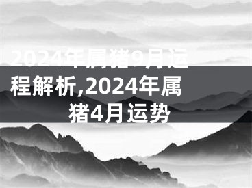 2024年属猪9月运程解析,2024年属猪4月运势