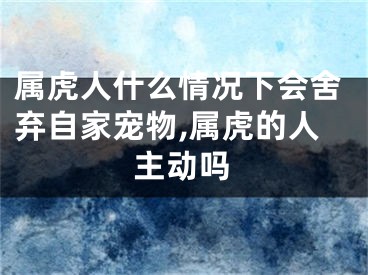 属虎人什么情况下会舍弃自家宠物,属虎的人主动吗