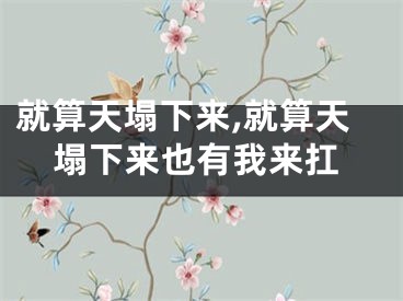 就算天塌下来,就算天塌下来也有我来扛