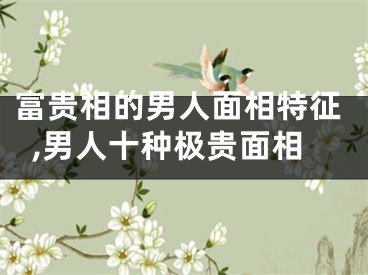 富贵相的男人面相特征,男人十种极贵面相