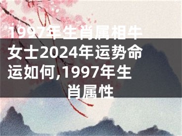 1997年生肖属相牛女士2024年运势命运如何,1997年生肖属性