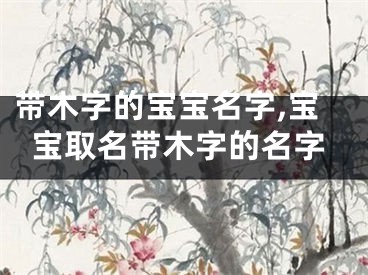 带木字的宝宝名字,宝宝取名带木字的名字