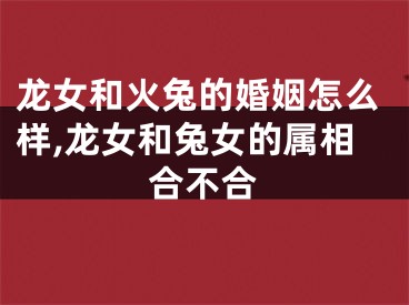 龙女和火兔的婚姻怎么样,龙女和兔女的属相合不合