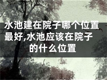 水池建在院子哪个位置最好,水池应该在院子的什么位置