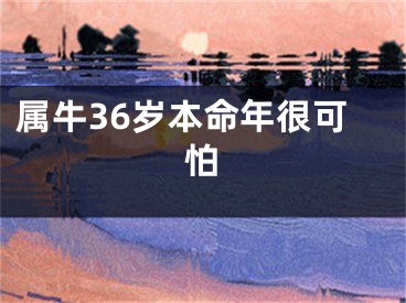 属牛36岁本命年很可怕