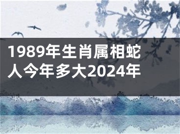 1989年生肖属相蛇人今年多大2024年