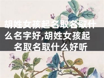 胡姓女孩起名取名取什么名字好,胡姓女孩起名取名取什么好听