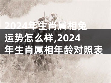 2024年生肖属相兔运势怎么样,2024年生肖属相年龄对照表