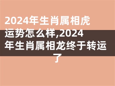 2024年生肖属相虎运势怎么样,2024年生肖属相龙终于转运了