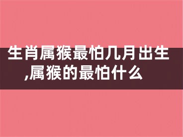 生肖属猴最怕几月出生,属猴的最怕什么