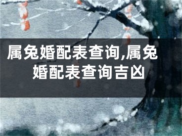 属兔婚配表查询,属兔婚配表查询吉凶