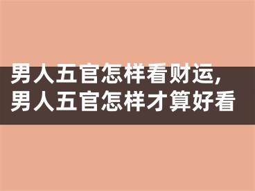 男人五官怎样看财运,男人五官怎样才算好看