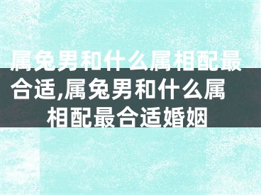 属兔男和什么属相配最合适,属兔男和什么属相配最合适婚姻