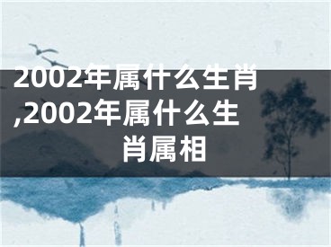 2002年属什么生肖,2002年属什么生肖属相