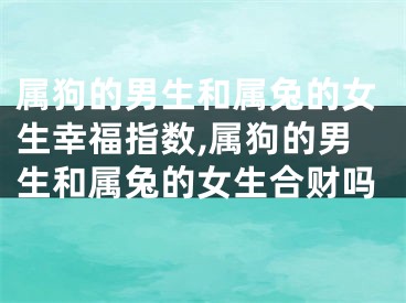 属狗的男生和属兔的女生幸福指数,属狗的男生和属兔的女生合财吗